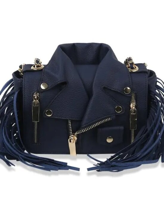 Midnight Moto Navy Fringe Backpack main image 4